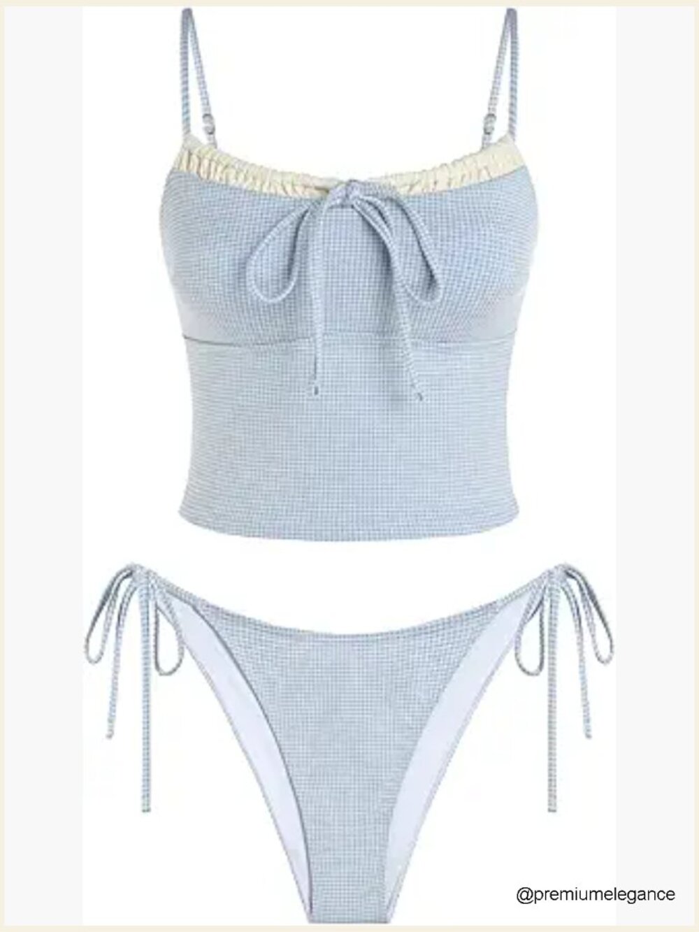 Tankini Bathing Suit Two Piece with High Rise Bottom Adjustable Straps